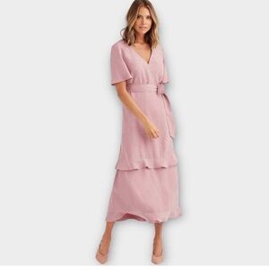Vetta Capsule Tiered Wrap Mini/Maxi Dress